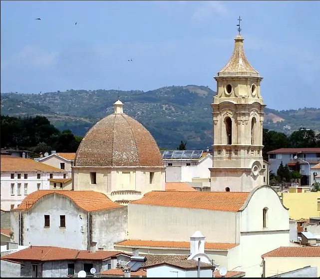 Church of Nostra Signora di Monserrato in Bari Sardo during the 2026 festival &ndash; traditional Sardinian costumes